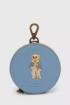 Кожаный кошелек Polo Ralph Lauren, синий