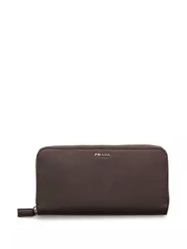 Кожаный кошелек Prada, коричневый