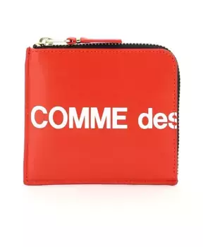 Кожаный кошелек с логотипом Comme Des Garons, красный