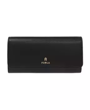 Кожаный кошелек с логотипом Furla, черный