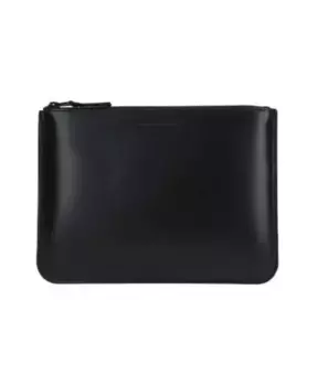Кожаный кошелек S на молнии Comme Des Garons, черный