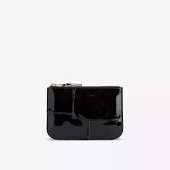 Кожаный кошелек с открытым швом Comme Des Garcons, черный