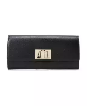 Кожаный кошелек S с гранатовой отделкой Furla, черный