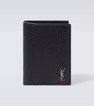 Кожаный кошелек Saint Laurent, черный