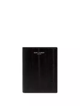 Кожаный кошелек Saint Laurent, черный