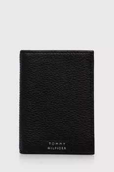 Кожаный кошелек Tommy Hilfiger, черный