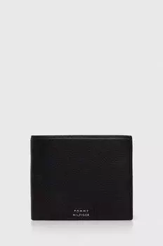 Кожаный кошелек Tommy Hilfiger, черный
