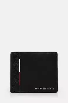 Кожаный кошелек Tommy Hilfiger, черный