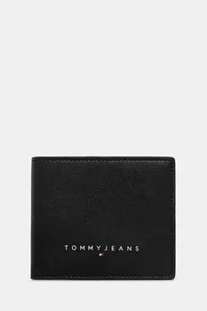 Кожаный кошелек Tommy Jeans, черный