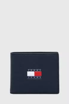 Кожаный кошелек Tommy Jeans, темно-синий