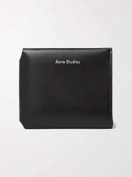 Кожаный кошелек Trifold ACNE STUDIOS, черный