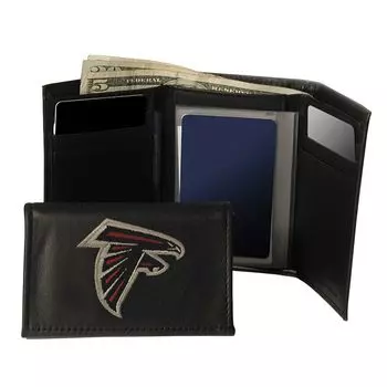 Кожаный кошелек тройного сложения Atlanta Falcons