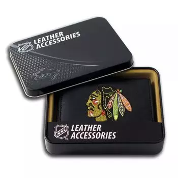 Кожаный кошелек тройного сложения Chicago Blackhawks