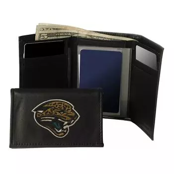 Кожаный кошелек тройного сложения Jacksonville Jaguars