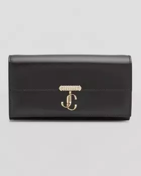 Кожаный кошелек Varenne с украшенным ремешком Jimmy Choo
