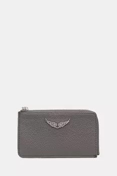 Кожаный кошелек Zadig&Voltaire, серый
