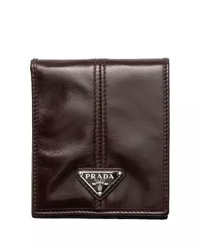 Кожаный кошелёк Prada, коричневый
