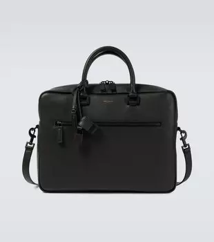 Кожаный портфель sac de jour Saint Laurent, черный