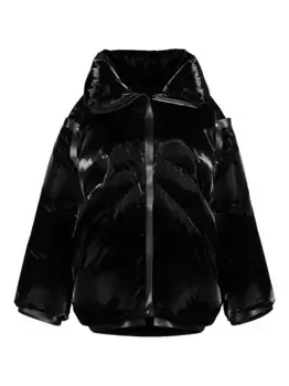 Кожаный пуховик TOM FORD, черный