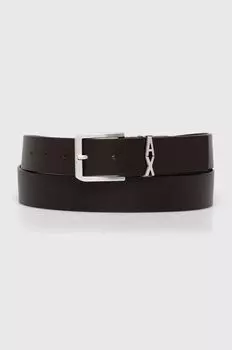 Кожаный ремень Armani Exchange, коричневый