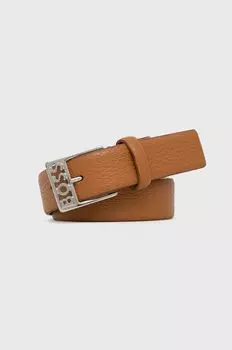 Кожаный ремень Boss, коричневый