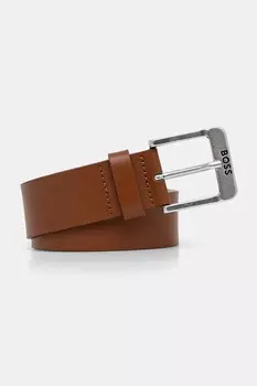 Кожаный ремень Boss, коричневый