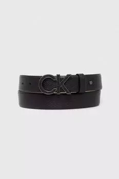 Кожаный ремень Calvin Klein, черный