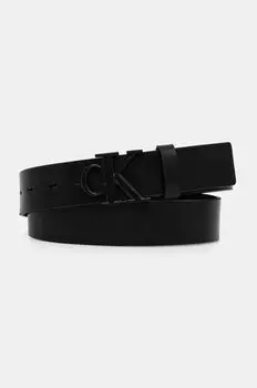 Кожаный ремень Calvin Klein Jeans, черный