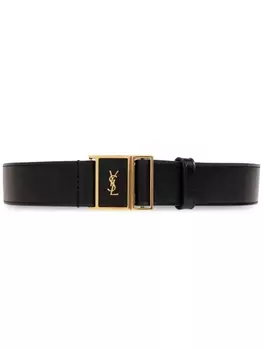 Кожаный ремень Cassandre Saint Laurent, черный