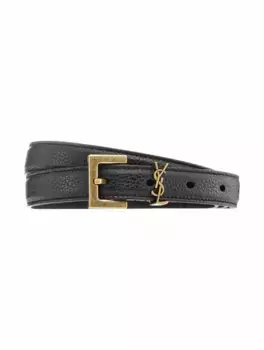 Кожаный ремень Cassandre Saint Laurent, черный