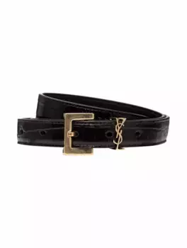 Кожаный ремень Cassandre Saint Laurent, черный
