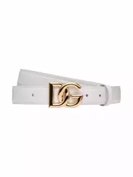 Кожаный ремень DG Dolce&Gabbana, белый
