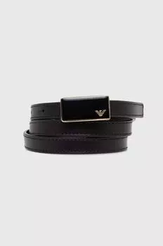 Кожаный ремень Emporio Armani, черный