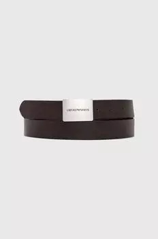 Кожаный ремень Emporio Armani, черный