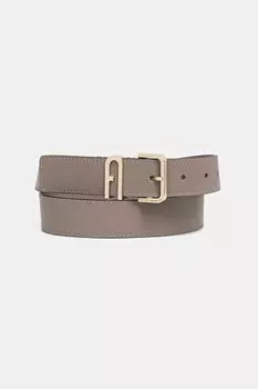 Кожаный ремень Furla, серый