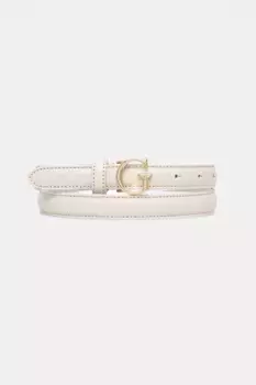 Кожаный ремень Guess, бежевый