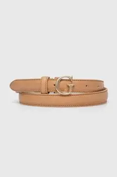 Кожаный ремень Guess, оранжевый