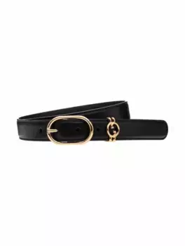 Кожаный ремень Interlocking G Gucci, черный