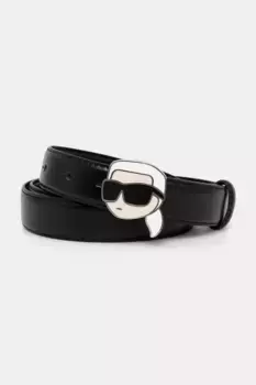 Кожаный ремень Karl Lagerfeld, черный