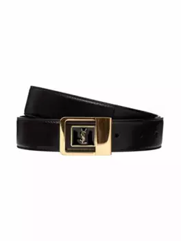 Кожаный ремень LA 66 Saint Laurent, черный