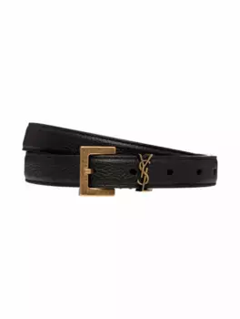 Кожаный ремень LA 66 Saint Laurent, черный