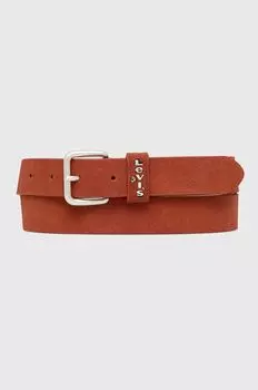 Кожаный ремень Леви Levi's, красный