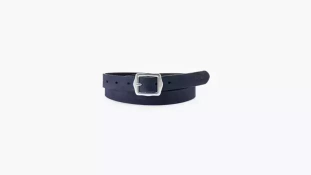 Кожаный ремень люкс Levi's, синий