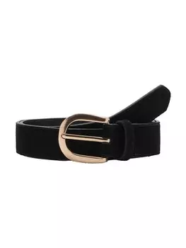 Кожаный ремень MANGO Belt KARINA, черный