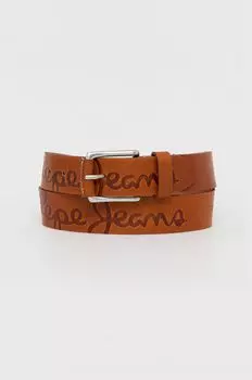 Кожаный ремень Pepe Jeans, коричневый