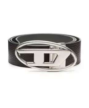 Кожаный ремень с кованой пряжкой Diesel, коричневый