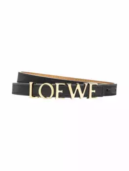 Кожаный ремень с логотипом Loewe, черный