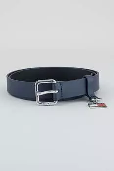 Кожаный ремень с металлической пряжкой Tommy Jeans, синий