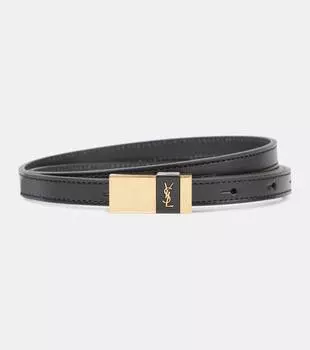 Кожаный ремень Saint Laurent, черный