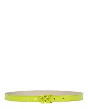 Кожаный ремень со стрелами Off-White, зеленый
